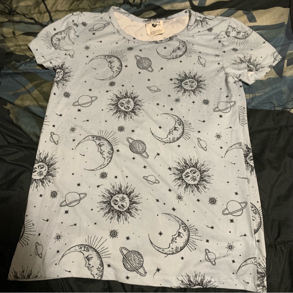 Blue Celestial Sun and Moon T-Shirt | Weekend Edition